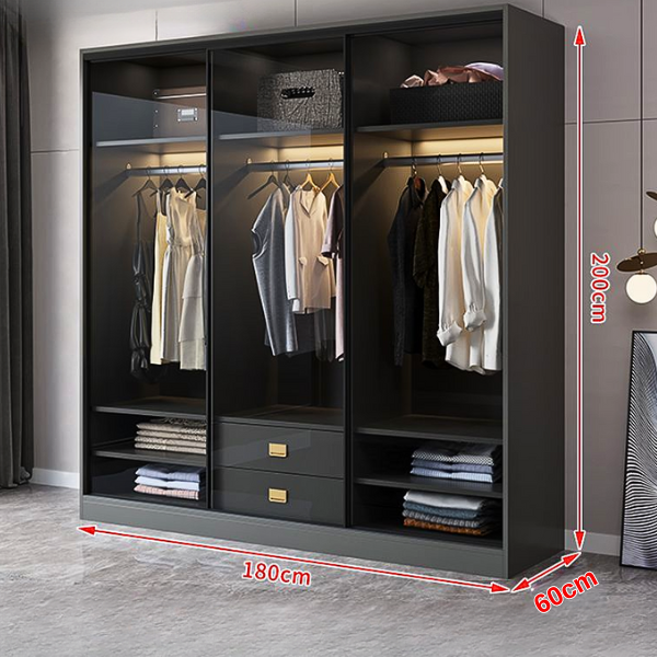 [ Miễn phí vận chuyển &amp; lắp đặt]  Tủ quần áo cánh kính Ohaha - TCK008