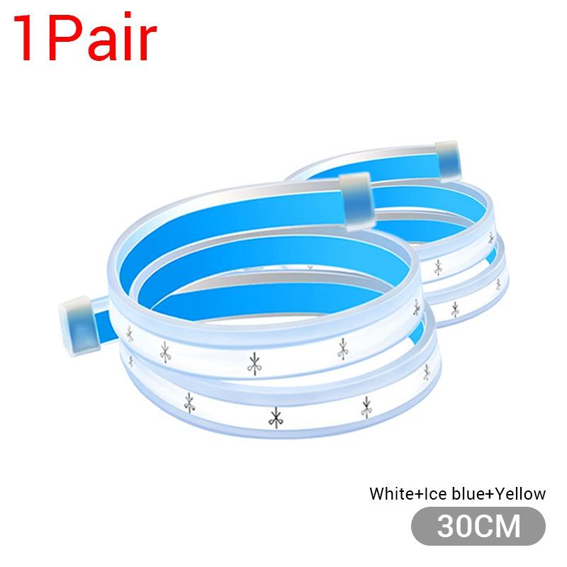 Mới 2 cái Xe Đèn Led Dải Đèn Chạy Ban Ngày Dải Đèn Pha Tự Động Linh Hoạt Đèn Pha Trang Trí Đèn Vàng 12 V 30 cm 45 cm 60 cm