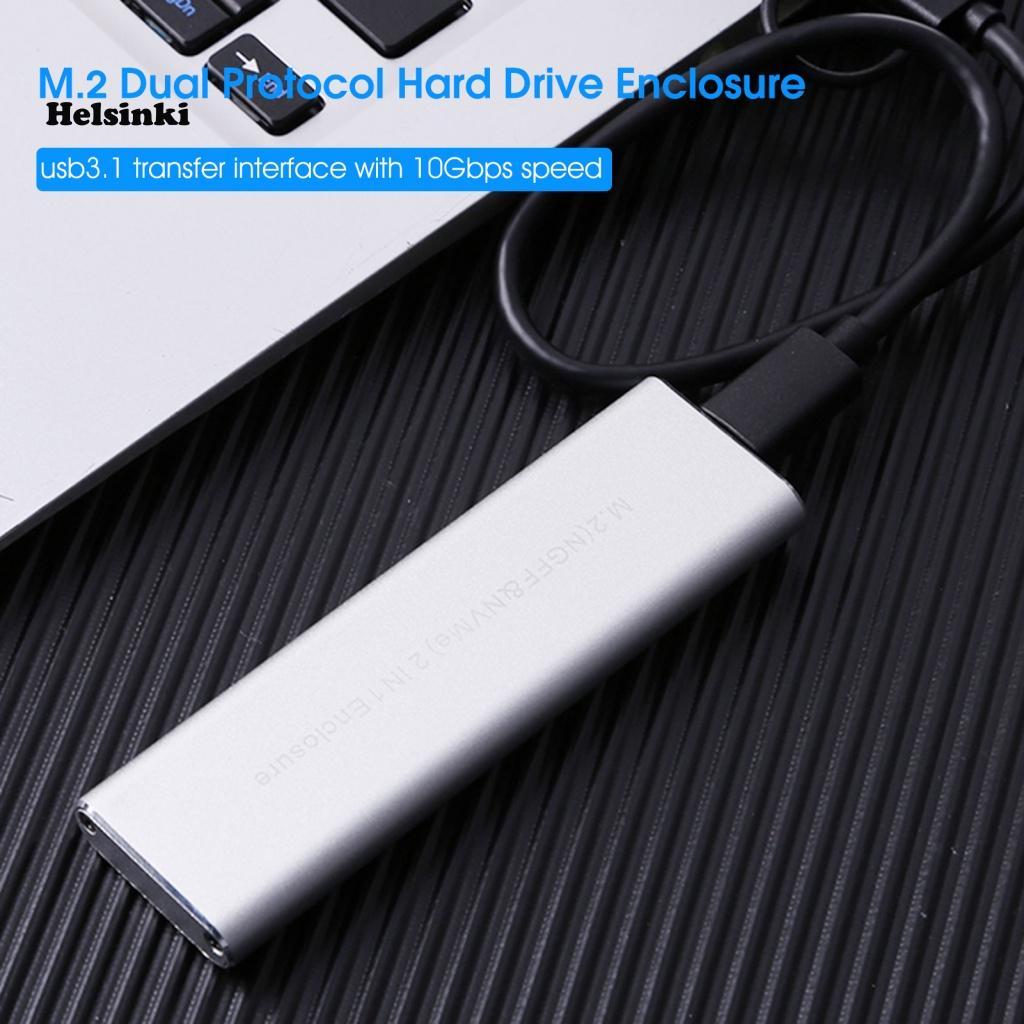 Vỏ Ổ Cứng Ngoài HLS Cho Laptop NVMe SATA M.2 SSD