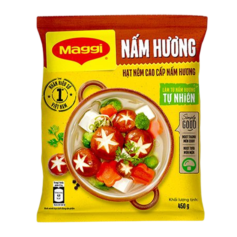 [Tặng Chảo Elmich Maggi] Combo Hạt nêm cao cấp MAGGI Nấm Hương gói 450g + Dầu hào MAGGI chai 820g + Nước tương MAGGI Đậu Nành Đậm Đặc 700ml