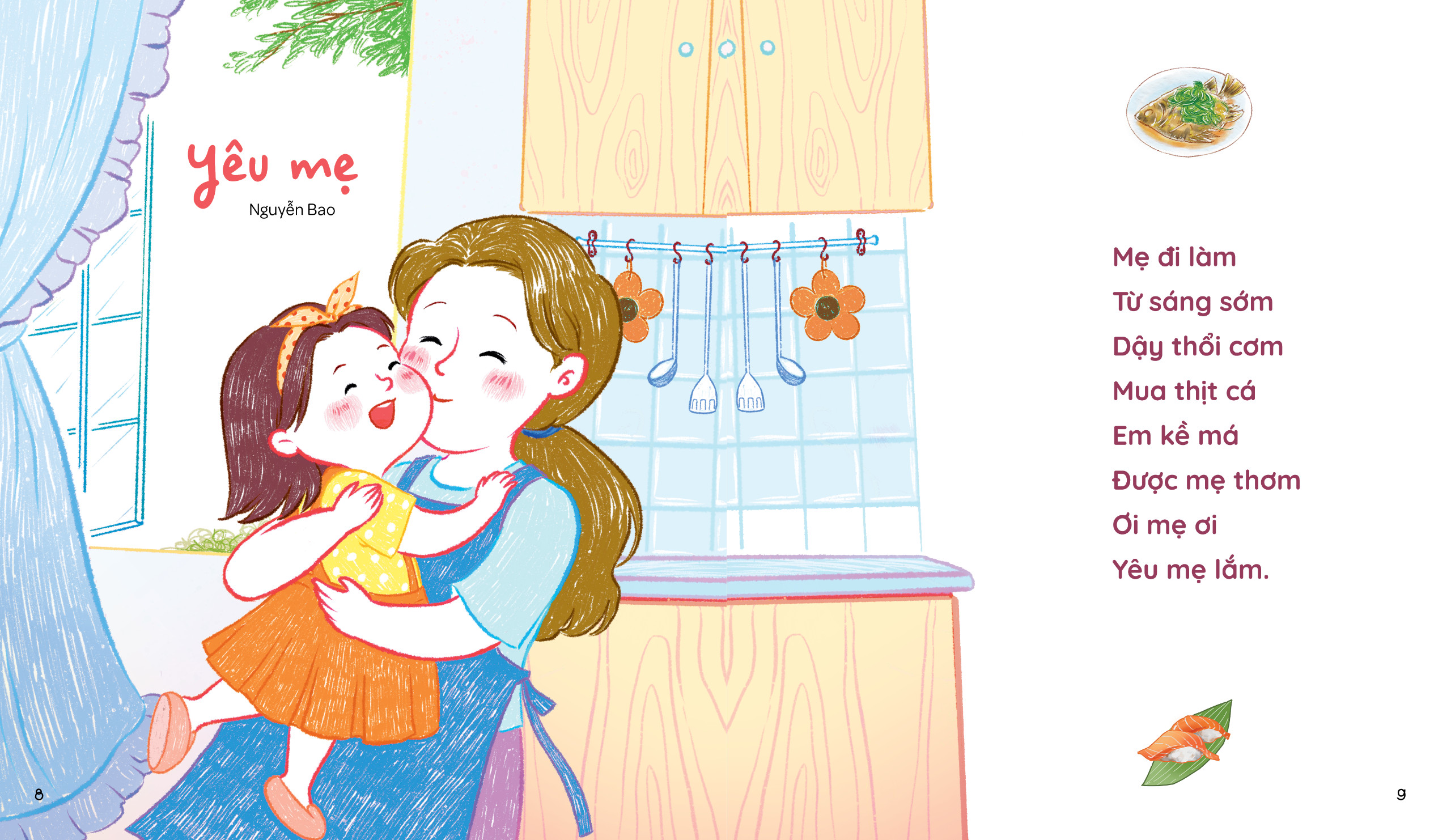 Combo Thơ gia đình yêu thương : Ông bà bố mẹ ( Đại Mai ) + Tặng tẩy chì mặt cười xinh xắn