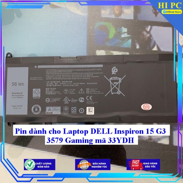 Pin dành cho Laptop DELL Inspiron 15 G3 3579 Gaming mã 33YDH - Hàng Nhập Khẩu