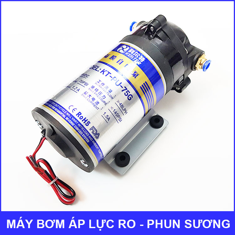 Máy bơm áp lực phun sương lọc nước RO 24V 48L KERTER 75G