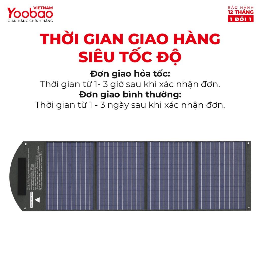 Tấm pin năng lượng mặt trời YOOBAO Solar Panel - Công suất 100W - Dùng cho cắm trại ngoài trời - Hàng chính hãng