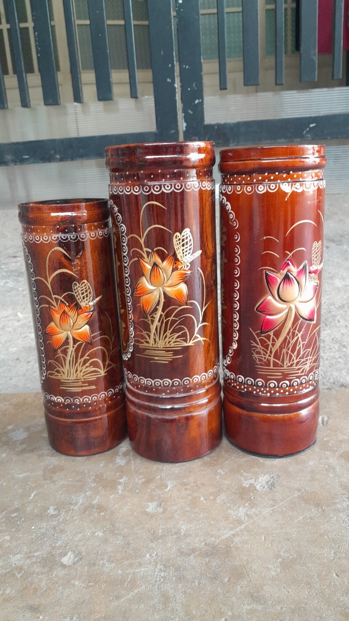 Ống đựng nhang gỗ cao 20cm