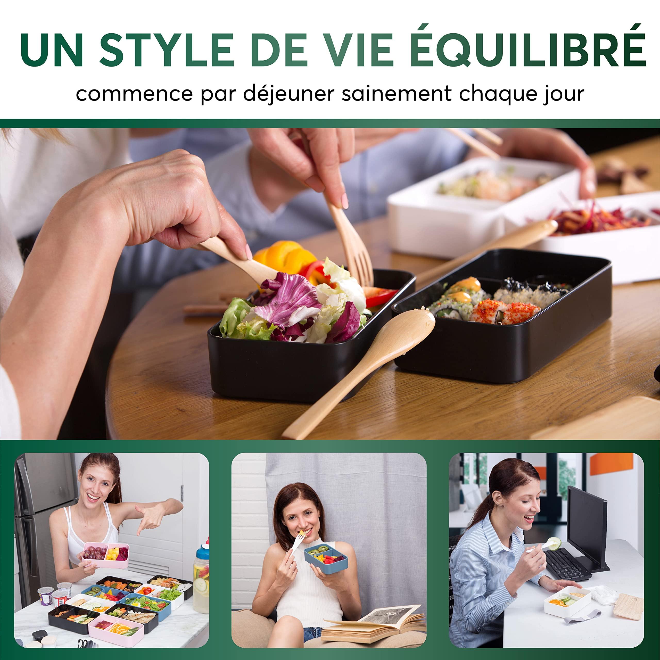 Hộp Cơm - Hộp Cơm Bento, Hộp Cơm - Hộp Cơm Bento Cho Salad, Đồ Ăn Vặt, Ngăn Hộp Cơm Kèm Phụ Kiện, Chuẩn Bị Bữa Ăn Lý Tưởng