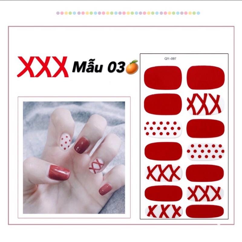 Bộ Dán Móng Tay Nail Sticker Gồm 14 Móng - Không Thấm Nước Có Độ Đàn Hồi Tốt