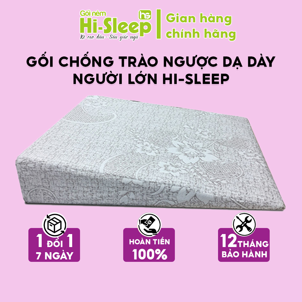 GỐI CHỐNG TRÀO NGƯỢC DẠ DÀY CHO NGƯỜI LỚN HI-SLEEP - GIẢM VIÊM HỌNG, HO ĐÊM, NGHẸN CỔ, NUỐT VƯỚNG