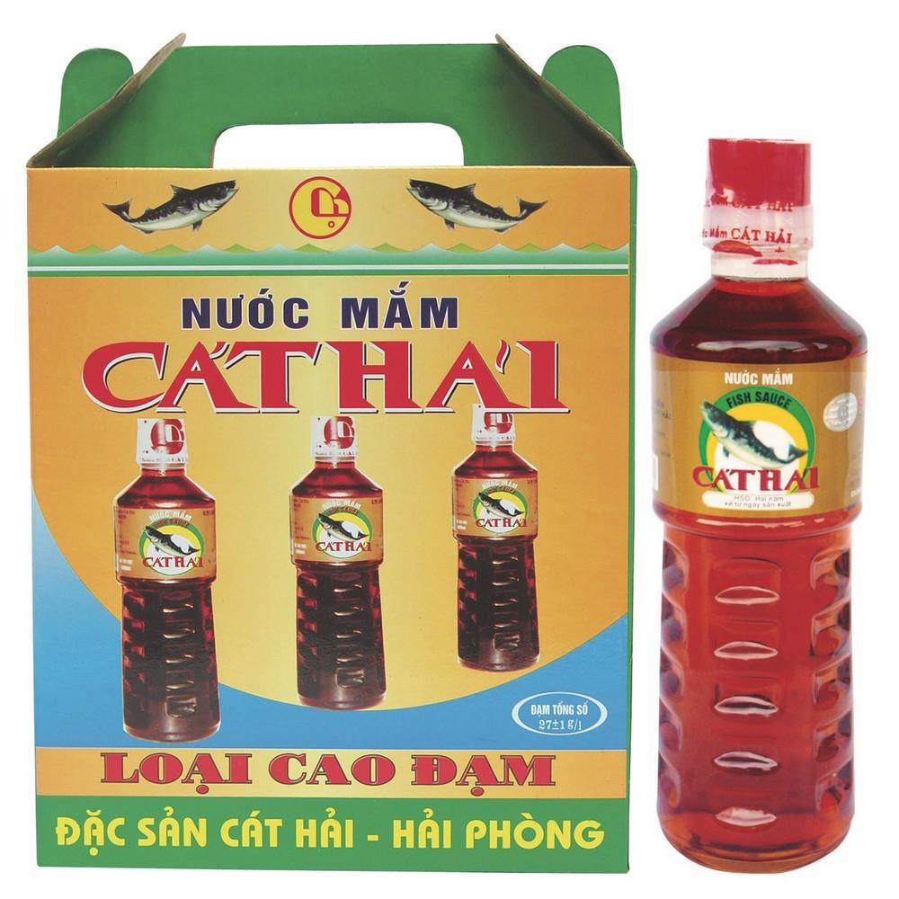 Hộp 3 Chai Nước Mắm Cát Hải Cao Đạm 500ml