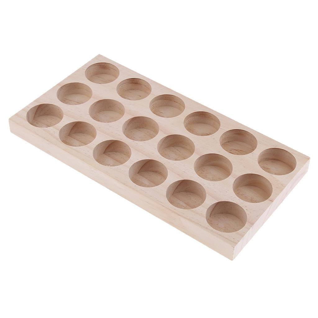 Essential Oil Wood Organizer Stand - Wooden Rack for Hold & Display