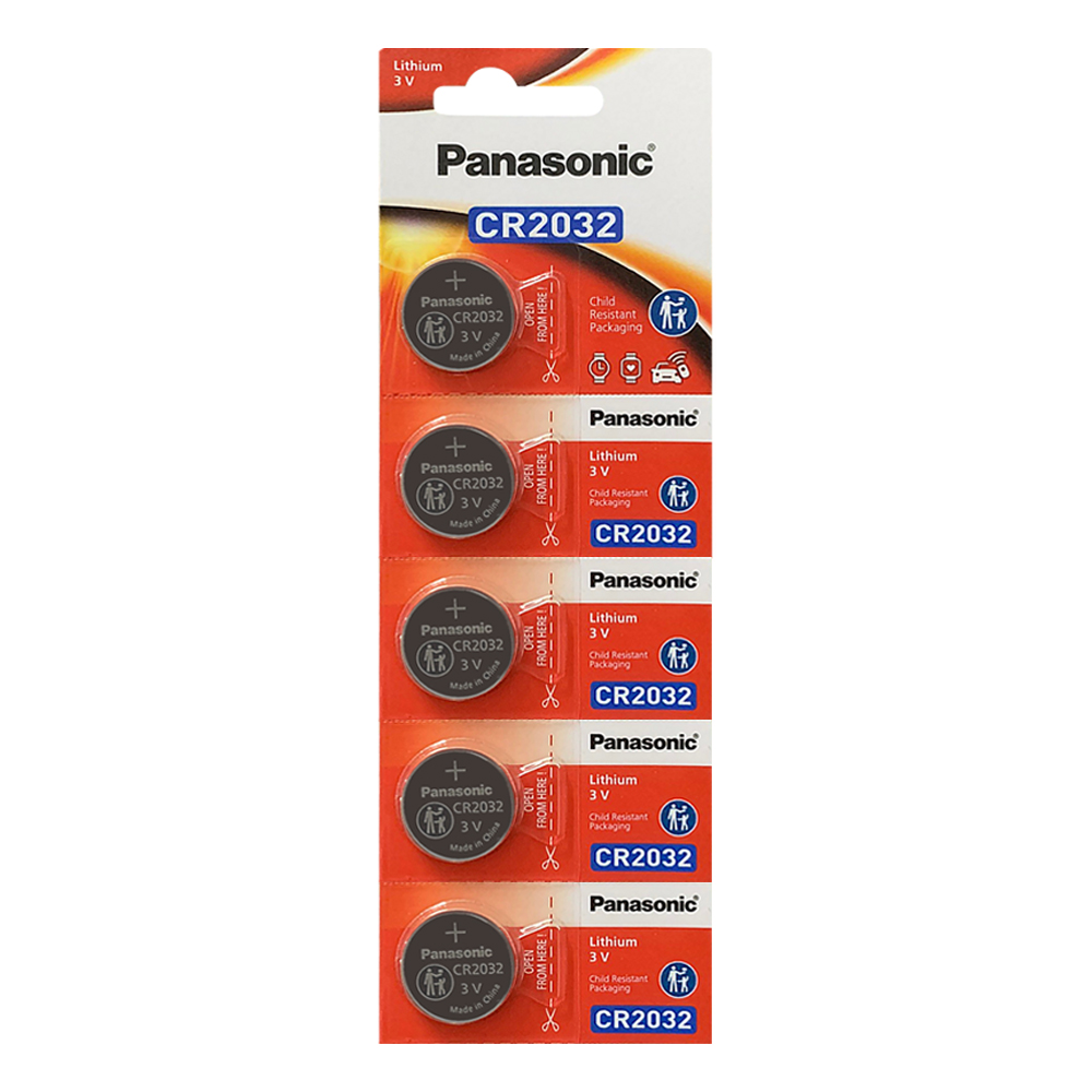 Vỉ 5 Viên Pin CR2032 Panasonic Lithium 3 V