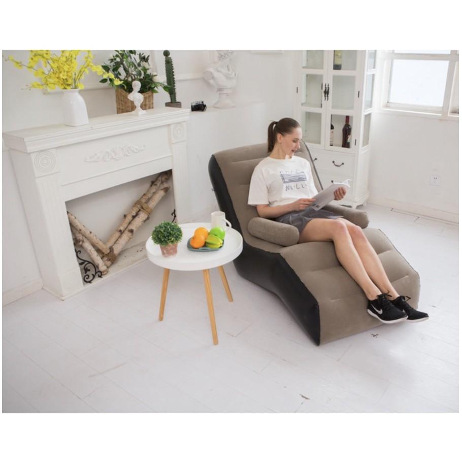 Ghế Bơm Hơi Ngã Lưng Lazy Sofa Có Gác Tay