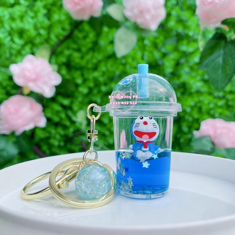 Móc khóa ly nước Hello Kitty - Doremon Doraemon