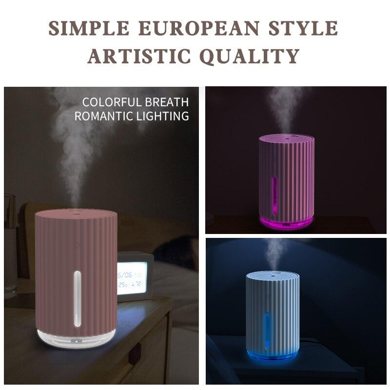 350ML Large Air Diffuser Usb Capacity Small Portable Aromatherapy Humidifier For Household Bedroom Mini Humidifier Car LED light