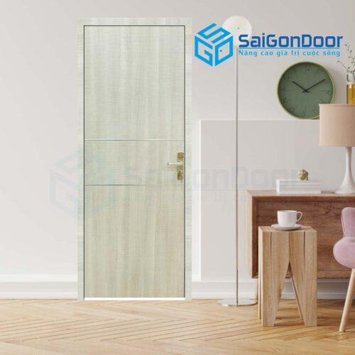 Cửa Gỗ Phòng Ngủ Pn Mdf Melamine P1r2n Cong Vênh, Mối Mọt -SAIGONDOOR