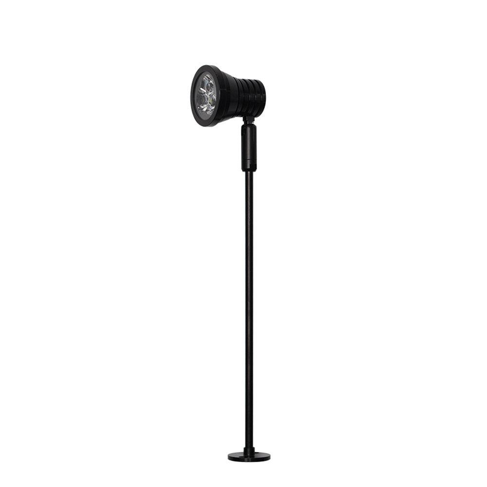 Đèn rọi Tủ kính trung bày sản phẩm 3 bóng Led 3W, Ánh sáng vàng chiếu điểm, Thân đèn Kim loại xoay 360°