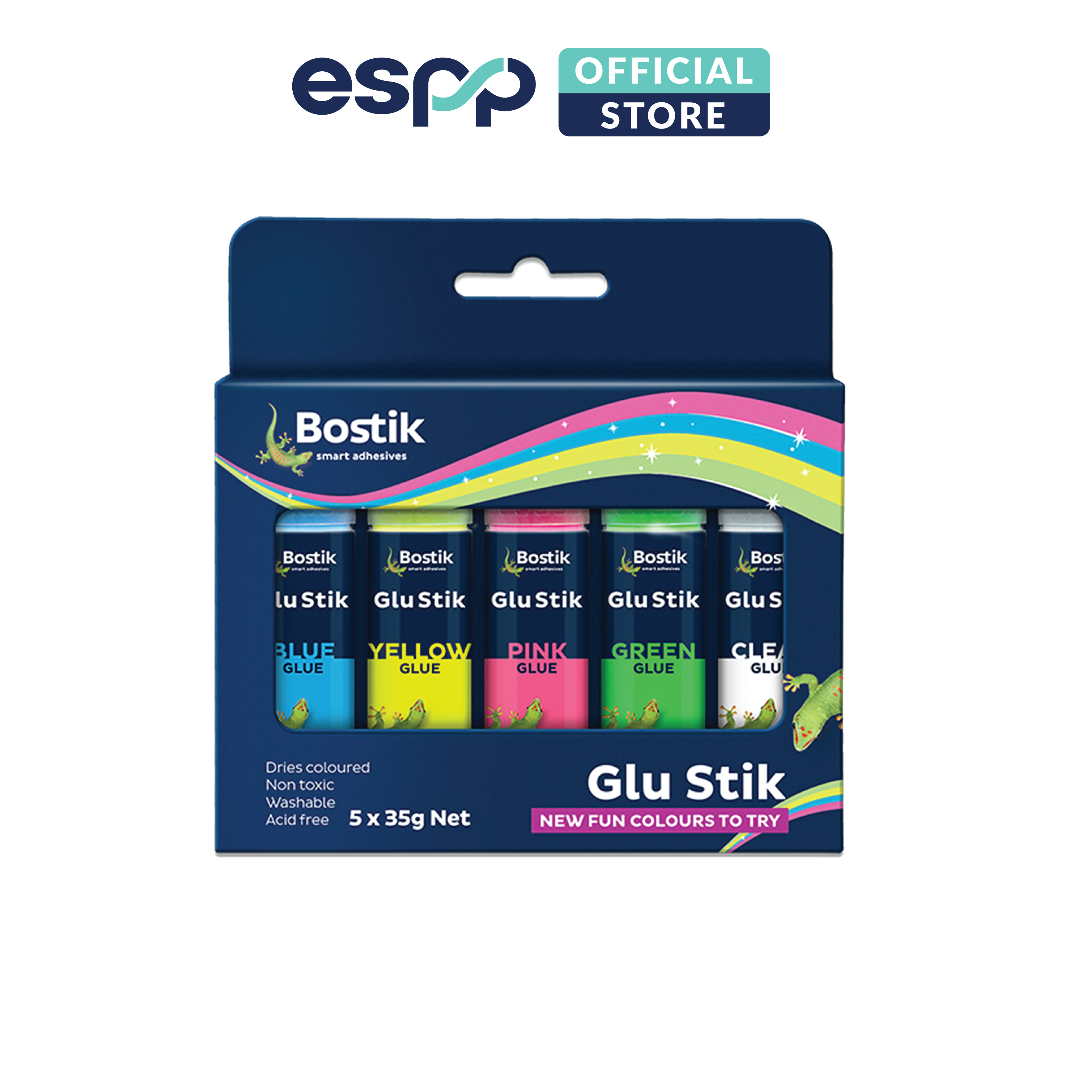 Set 5 chai x 35g hồ siêu dính 5 màu - BOSTIK