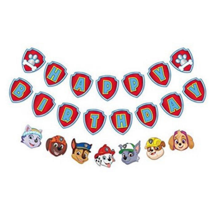 Dây cờ chó cứu hộ paw patrol birthday bunting cch44