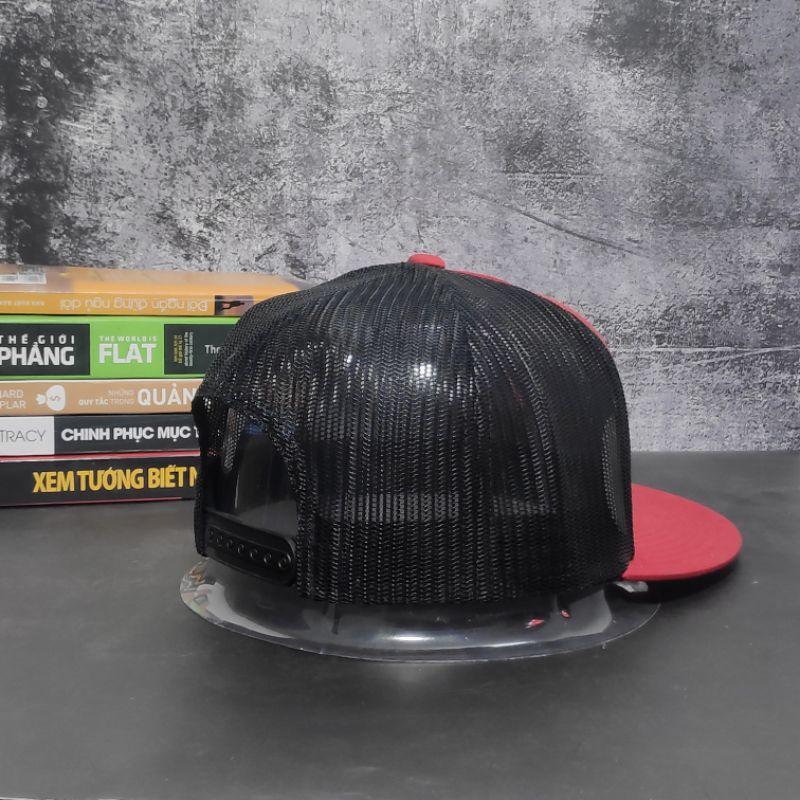 Mũ nón snapback trơn đỏ lưới  phụ kiện thời trang