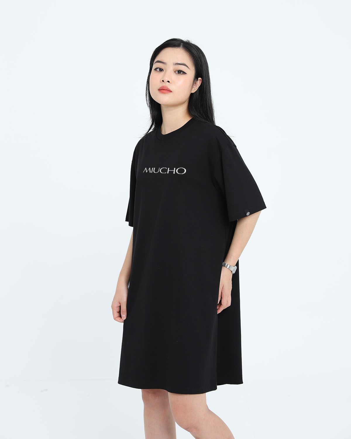 Đầm suông dài tay lỡ, váy suông dáng dài tay vintage nữ cổ tròn chất cotton bigsize DT030 Miucho in local brand