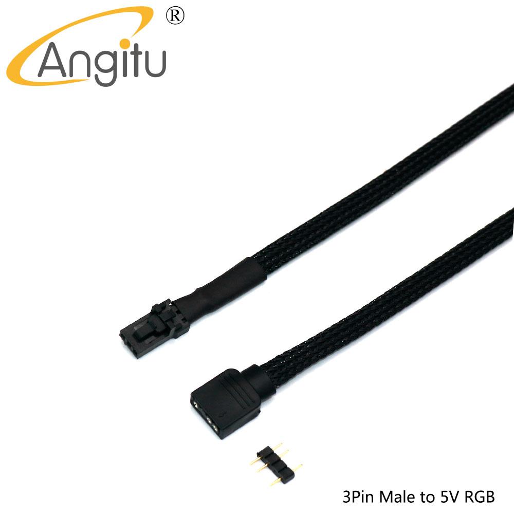 ANGITU CORSAIR FAN/HUB/NODE LIGHTING/Chỉ huy Cáp bộ điều hợp ARGB RGB Sleeved 3Pin/4Pin Fan đến 5V 3Pin RGB LED-50cm