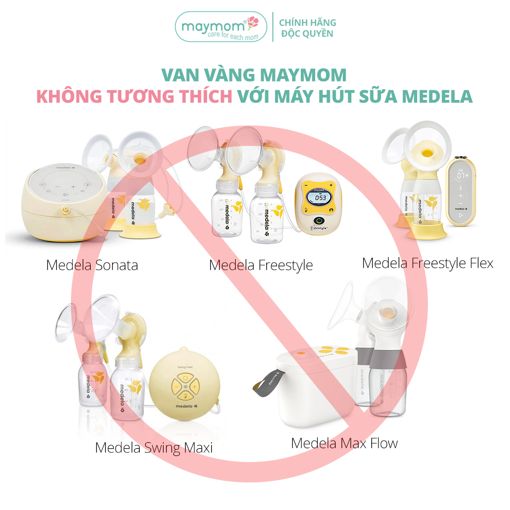 Van Vàng Máy Hút Sữa Maymom, Phụ Kiện Thay Thế Máy Medela Pump, Harmony, Swing, Mini Electric