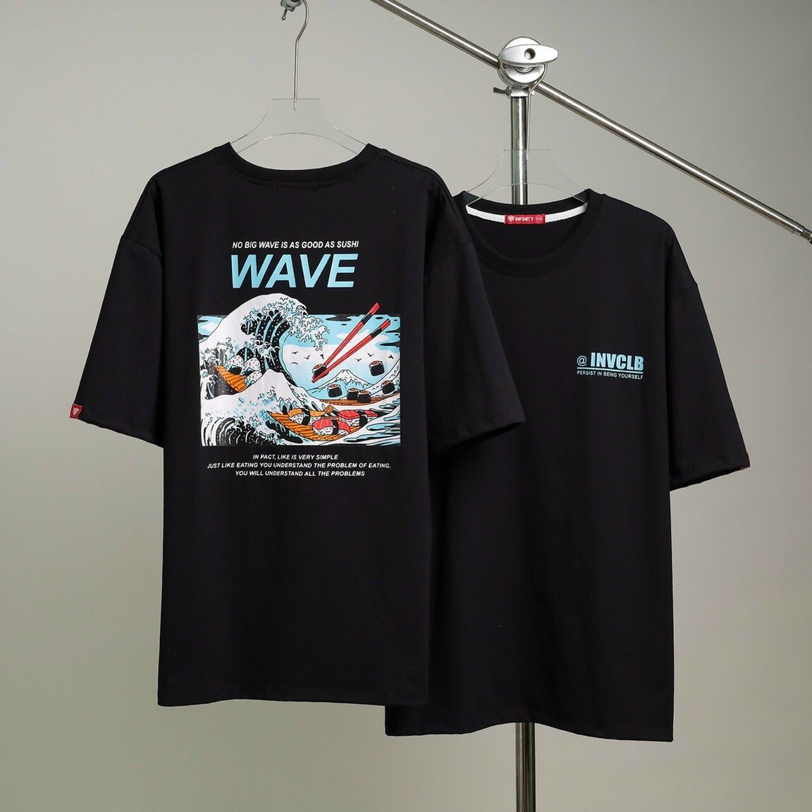Áo Phông Nam Nữ Form Rộng Tay Lỡ Vải Chất Cotton Mịn Mát Kita Unisex - Mẫu Food Wave