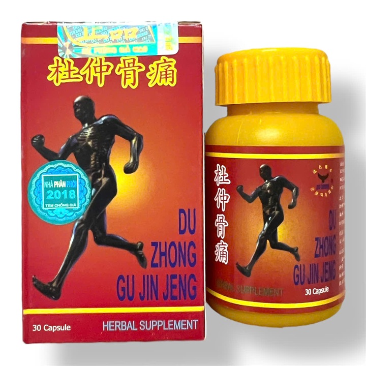 Viên uống Du Zhong Gu Jin Jeng hỗ trợ đau nhức xương khớp, đau mỏi cổ vai gáy, tê bại tứ chi, đi lại khó khăn - Xuất xứ Đài Loan - Mã số 1525