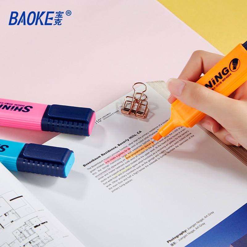 Bút Highlighter -Hộp 10 Bút Marker dạ quang Shining-BAOKE/MP4904