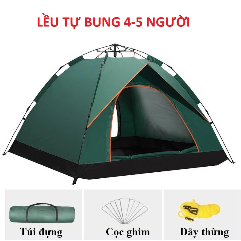 Lều cắm trại du lich dã ngoại tự bung cao cấp dùng cho 2 -4 người . Liều cắm trại cho bé ngủ chơi