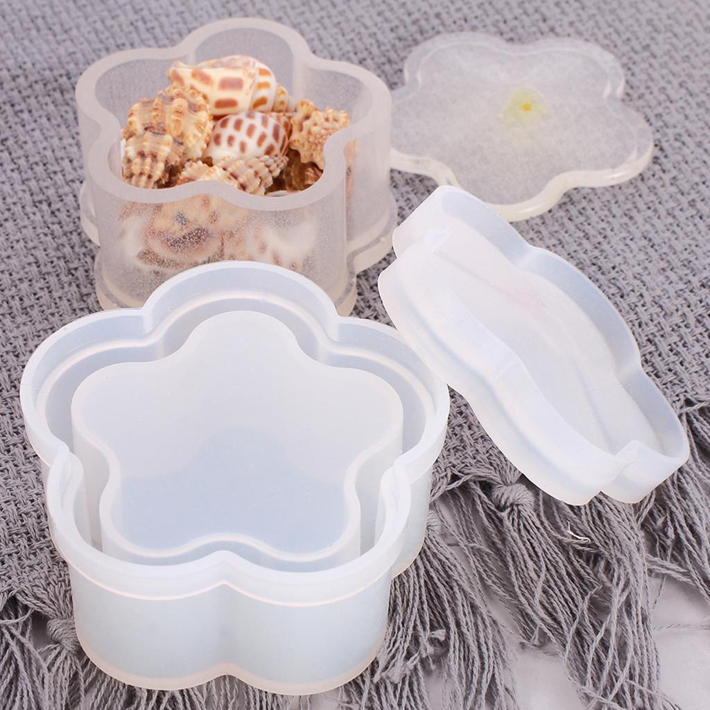 3Pcs UV Resin Molds Box DIY Jewelry Storage Holder Container Craft Mould