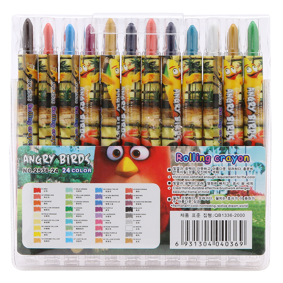 Sáp Vặn Ngắn Rolling Crayon 24 Màu (2536-24)