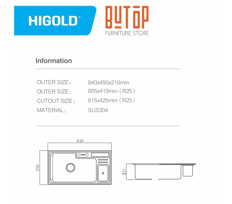 Chậu rửa Higold 920098