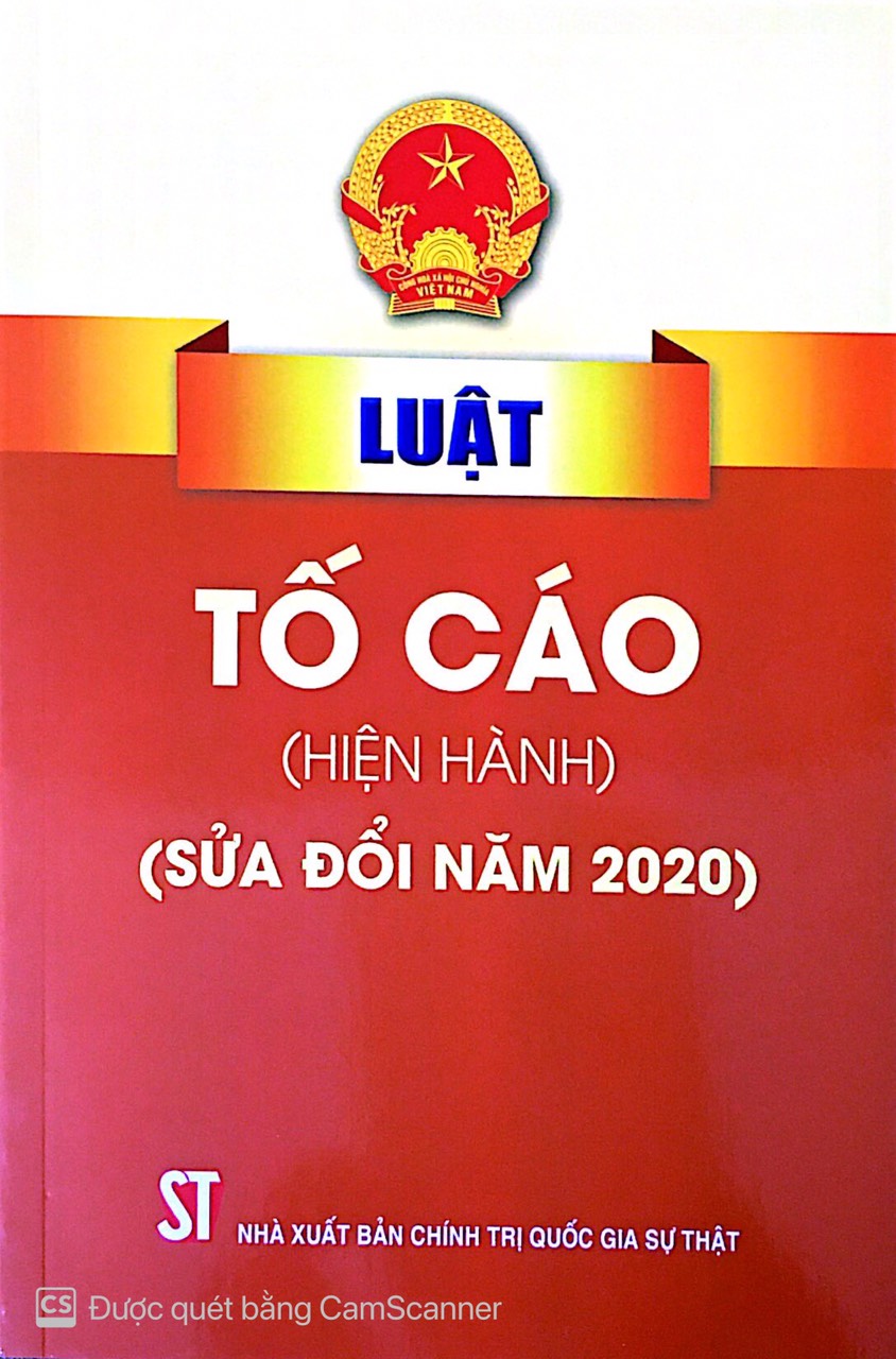 Luật Tố Cáo ( Hiện hành ) ( Sửa đổi năm 2020 )