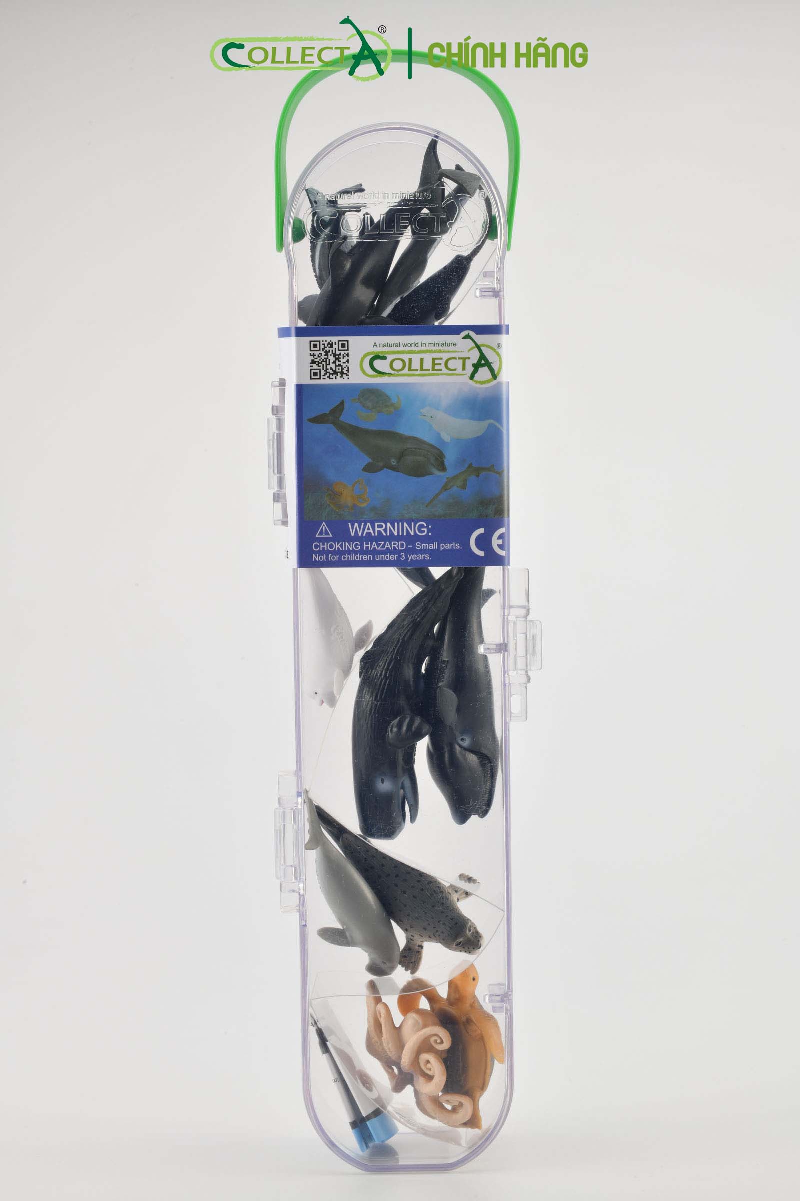 Bộ hình thu nhỏ: Động Vật Biển 2 - CollectA Box of Mini Sea Animals-2, hiệu: CollectA, mã HS 9655040[A1108] -  Chất liệu an toàn cho trẻ - Hàng chính hãng