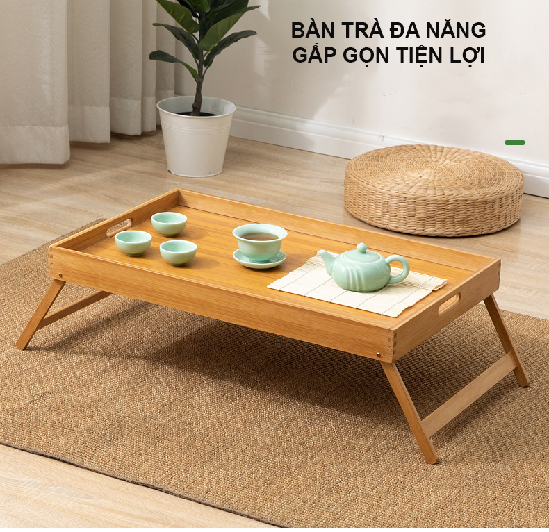 Bàn Trà, Bàn Ăn Gấp Gọn Tiện Lợi Chất Liệu Tre Tự Nhiên Nhẹ Bền Hàng Chính Hãng Tamayoko