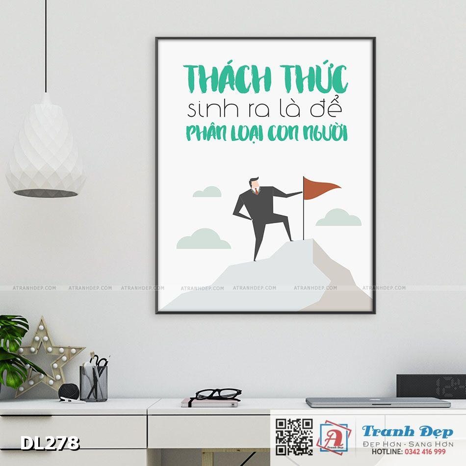 Tranh động lực trang trí phòng làm việc - Thách thức sinh ra là để phân loại con người - DL278