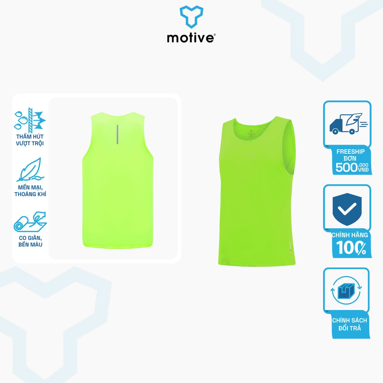 Áo Thun Thể Thao Chạy Bộ Nữ MOTIVE WOMAN Simple Color Singlet - Màu Vàng Neon