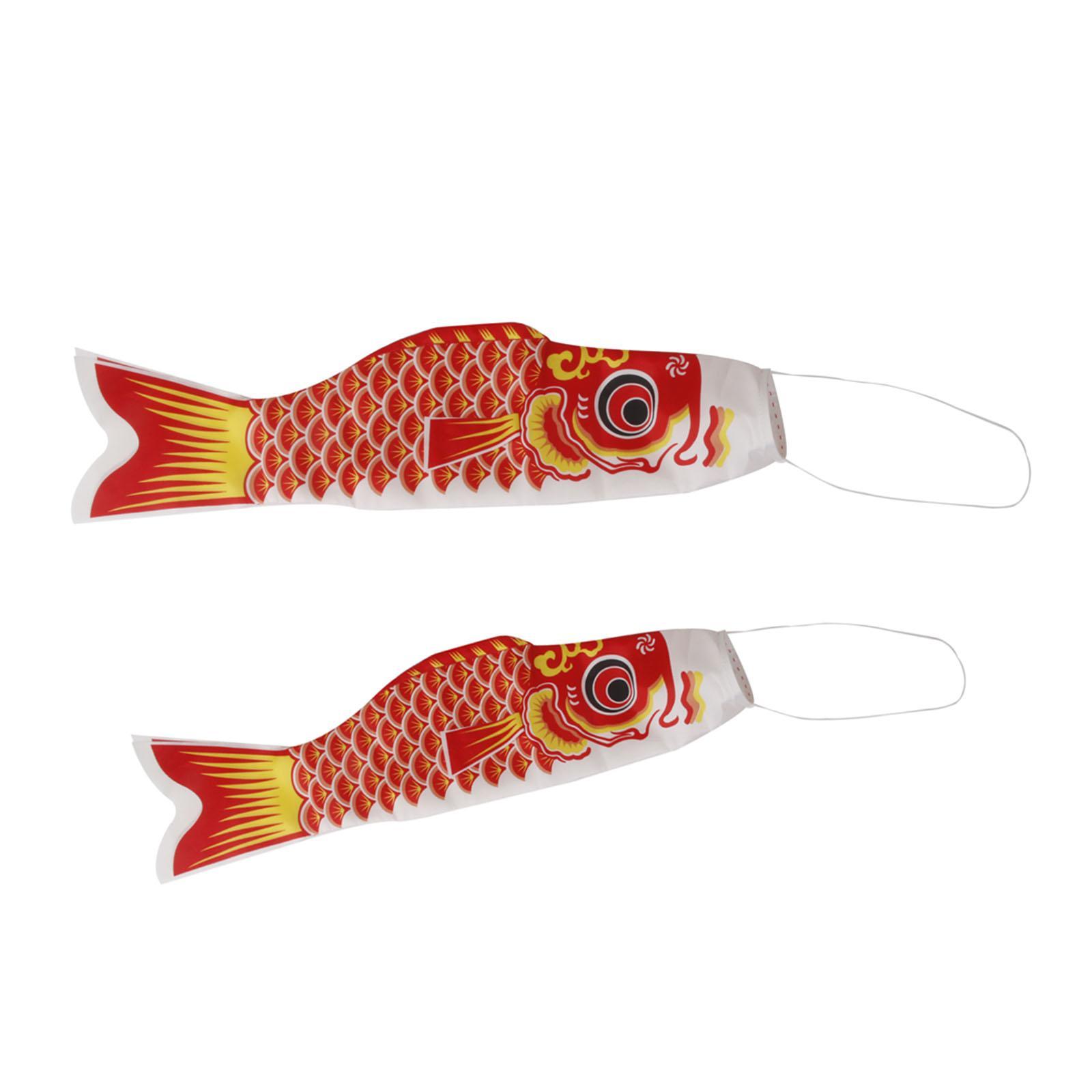 2x Windsock Carp Flag Koi Nobori Koinobori Fish Flag Home Garden Kids Toys