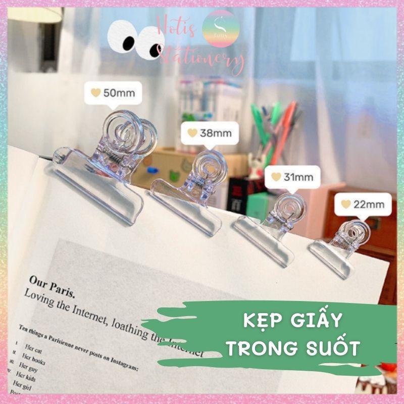 Kẹp giấy trong suốt, kẹp tài liệu, hồ sơ, giấy tờ dùng cho học sinh, sinh viên, nvvp