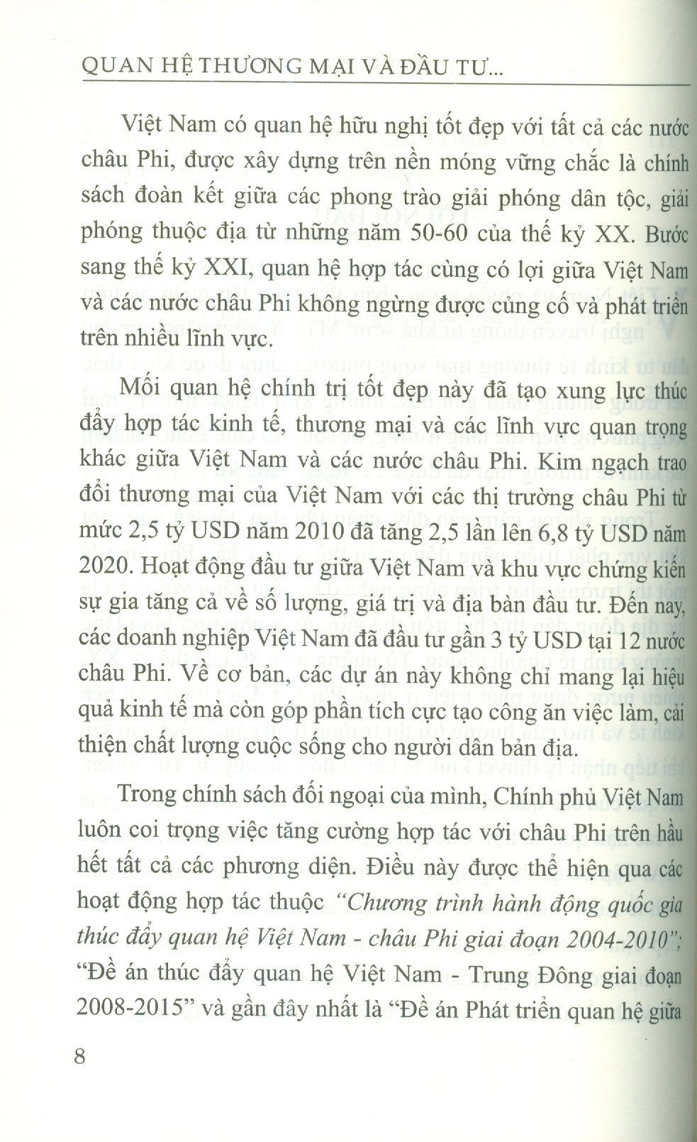 Quan Hệ Thương Mại Và Đầu Tư Của Việt Nam Với Một Số Quốc Gia Châu Phi Trọng Điểm: Bối Cảnh Mới, Định Hướng Mới (Sách Chuyên Khảo)