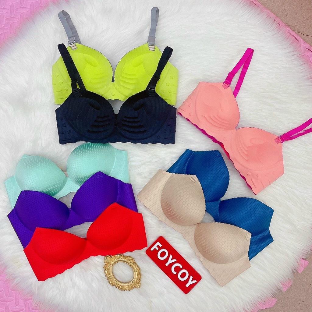 Áo Lót Su Kẻ Đệm Dày Không Gọng Nâng Ngực