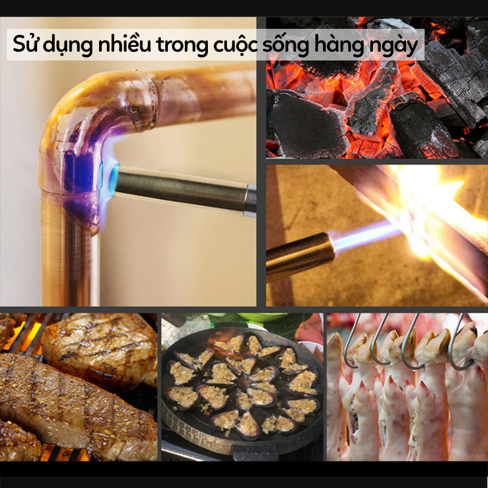 Khò gas mini Flame Gun đầu khò gas mini đánh lửa tự động mồi bếp chế biến thực phẩm