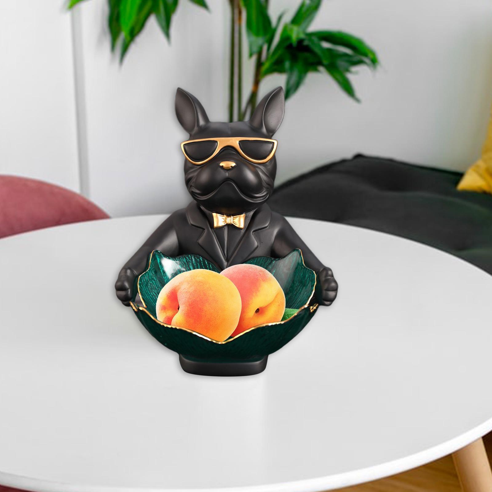 Adorable Dog Figurine Storage Snacks Chocolate Holder Home Decoration