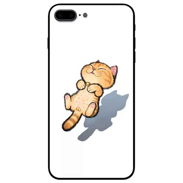 Ốp lưng in cho Iphone 7 Plus/ 8 Plus Mẫu Mèo Vàng