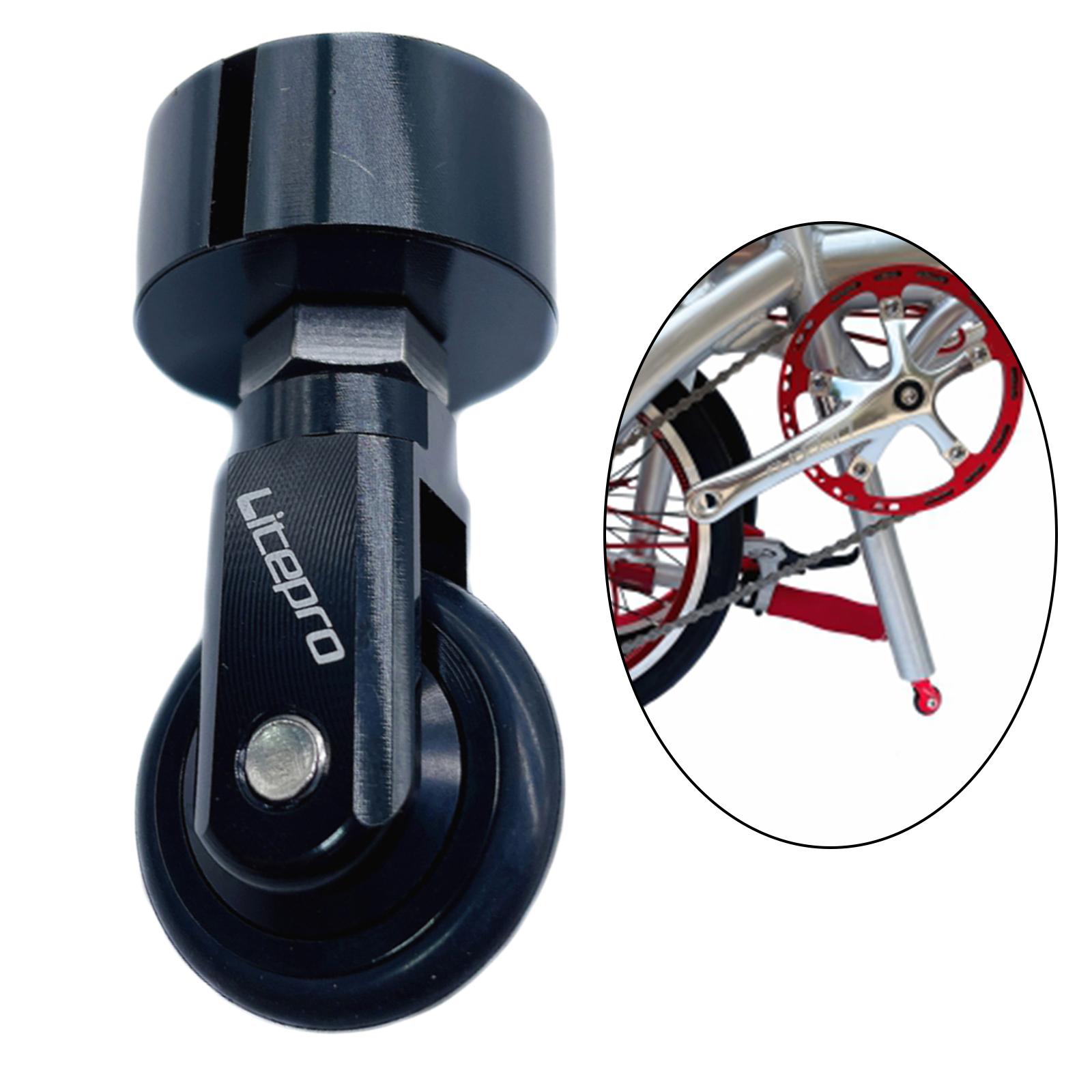 Alloy Folding Bike Easy Wheel 33.9mm Seatpost Mounted EZ Wheel Roller