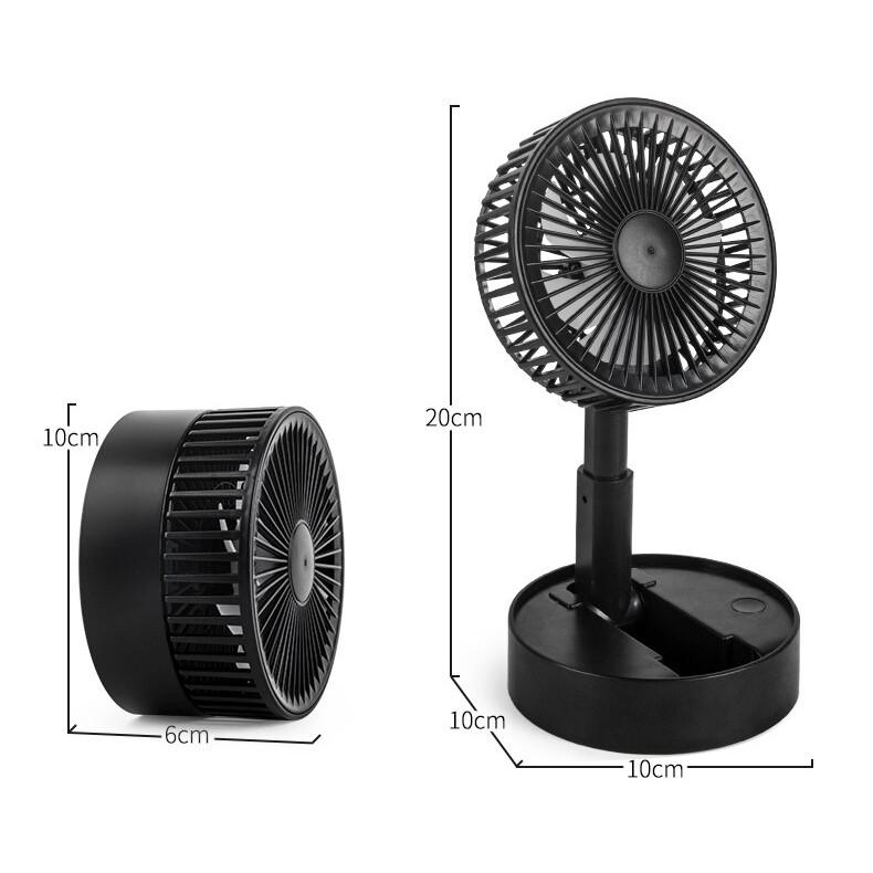 Quạt Mini Cầm Tay A9 3 Tốc Độ Gió - Tặng Kèm Pin Và Cáp Sạc USB Gấp Gọn Tiện Lợi