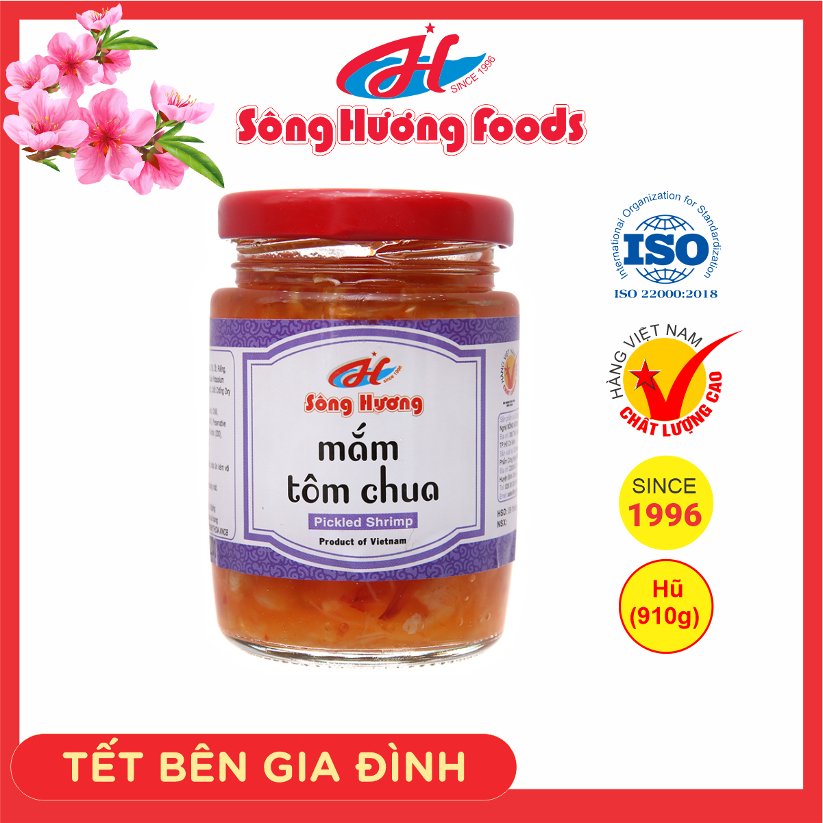 Mắm Tôm Chua Sông Hương Foods Hũ 910g - Hàng Chính Hãng