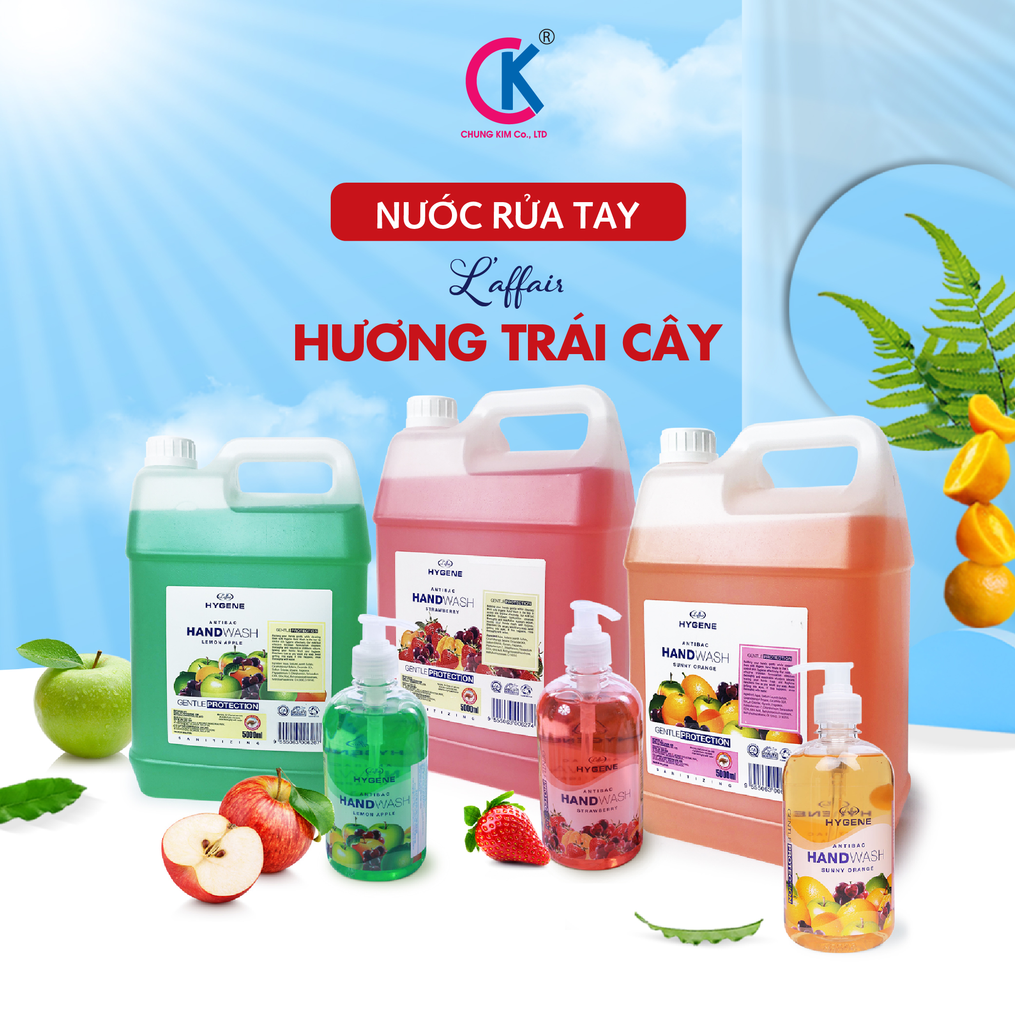 Nước Rửa Tay L’affair Hương Táo 5L