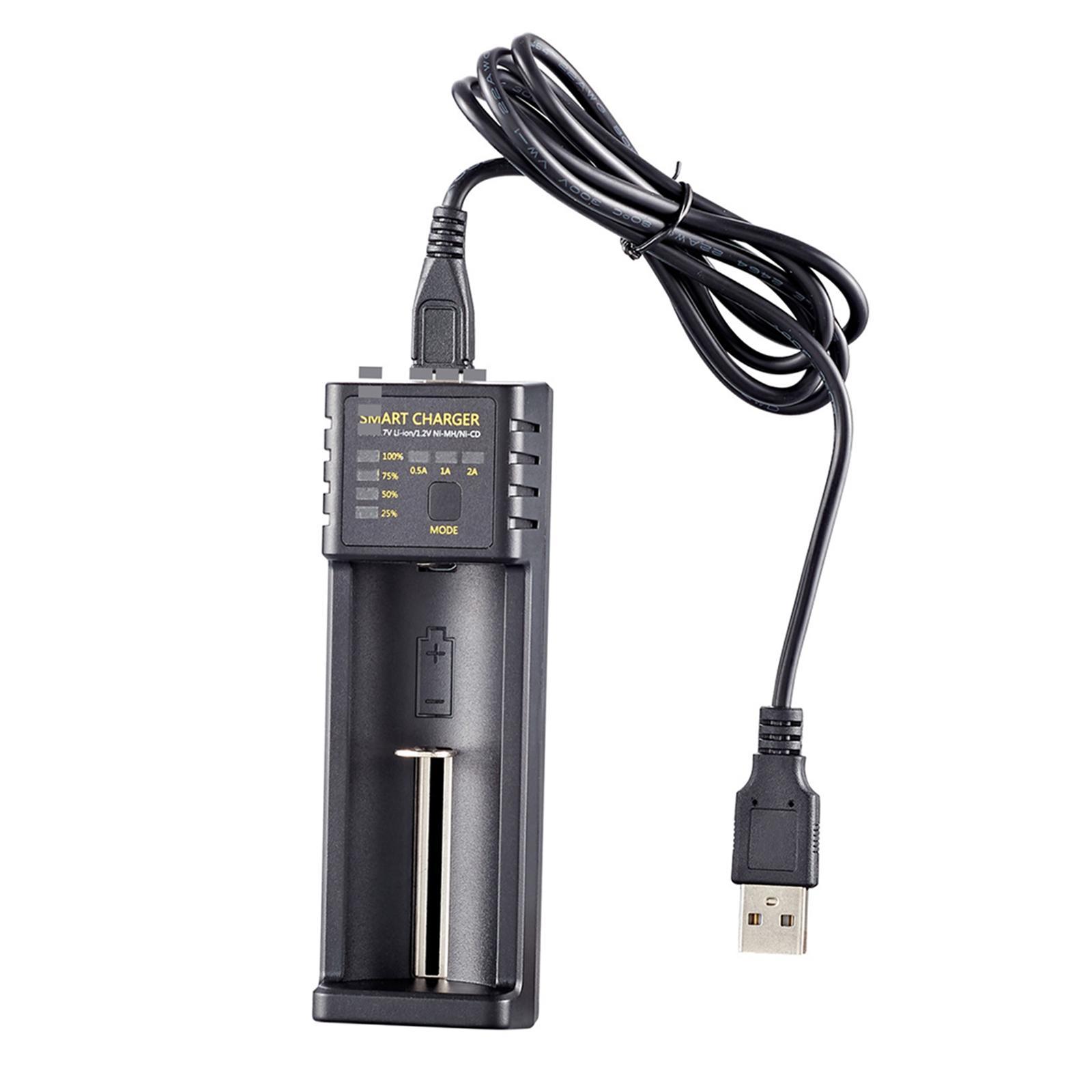 Universal 18650 Battery Charger with USB Port for 3.6V/3.7V LI-Ion Battery